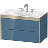 Картинка анонса товара «тумба с раковиной duravit xviu xv4615tb147p 80 см каменно-синий глянцевый»