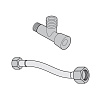 Картинка анонса товара «набор для подключения воды villeroy &amp; boch viconnect v9908400 тройник с гибким шлангом для viclean-i»