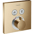 Детальная картинка товара «смеситель для душа hansgrohe showerselect, скрытого монтажа, для 2 потребителей 15763140, шлифованна»