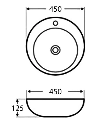 Раковина BelBagno BB3096 450x450 белый Раковина BelBagno BB3096 450x450 белый