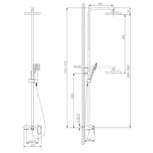 Душевая система Lemark Tropic LM7005С, хром Душевая система Lemark Tropic LM7005С, хром