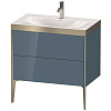 Картинка анонса товара «тумба с раковиной duravit xviu xv4710ob147p 80 см каменно-синий глянцевый»