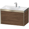 Картинка анонса товара «тумба с раковиной duravit xviu xv4610eb121p 80 см орех темный»