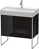 Картинка анонса товара «тумба под раковину duravit xsquare xs444304040 напольная 78 см черный глянцевый»