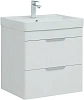 Тумба с раковиной Aquanet Ирис new 120 L 00332258 подвесная белый глянец