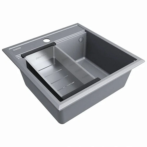 Кухонная мойка Paulmark STEPIA 50 с коландером ADVANCE брашированная PM115051-GRM+A375-BS Кухонная мойка Paulmark STEPIA 50 с коландером ADVANCE брашированная PM115051-GRM+A375-BS