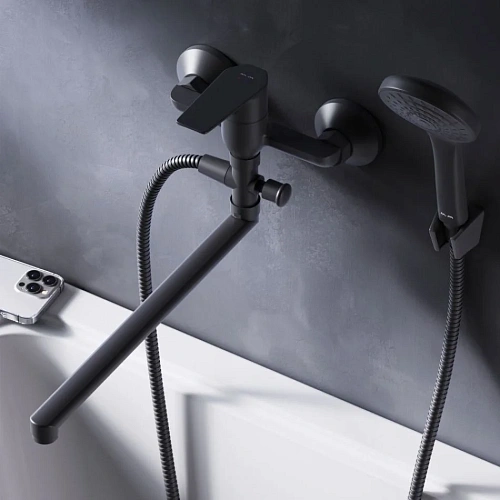 Смеситель для ванны AM.PM Gem F90A90122 черный Смеситель для ванны AM.PM Gem F90A90122 черный