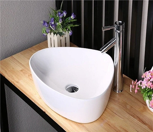 Раковина CeramaLux 9386 накладная, белый Раковина CeramaLux 9386 накладная, белый