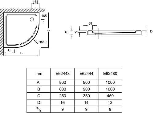 Душевой поддон Jacob Delafon Flight E62443-00 80x80 см Душевой поддон Jacob Delafon Flight E62443-00 80x80 см