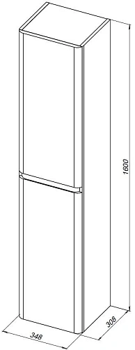 Шкаф-пенал Aquanet Эмбер 35 00330471 белый матовый Шкаф-пенал Aquanet Эмбер 35 00330471 белый матовый