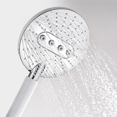 Душевая лейка WasserKRAFT A059 3-функциональная белый/хром