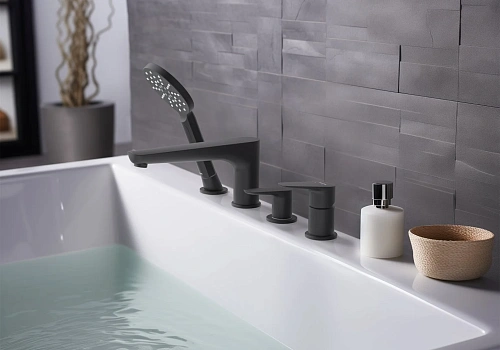 Смеситель на борт ванны Aquatek БЕТТА AQ1148MB Черный матовый Смеситель на борт ванны Aquatek БЕТТА AQ1148MB Черный матовый