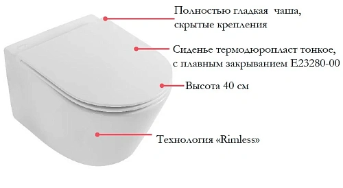 Унитаз подвесной Jacob Delafon Rodin EDY102-00 безободковый без сиденья Унитаз подвесной Jacob Delafon Rodin EDY102-00 безободковый без сиденья