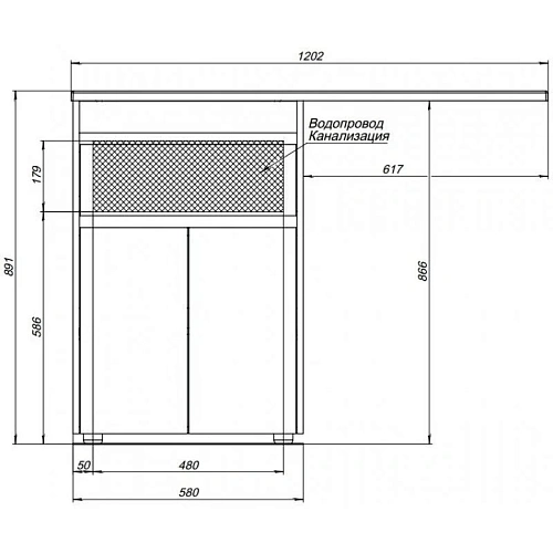 Тумба с раковиной Aquanet Токио 120 L белый (напольная, 1 ящик, 2 дверцы) 00239211 Тумба с раковиной Aquanet Токио 120 L белый (напольная, 1 ящик, 2 дверцы) 00239211