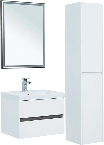 Тумба под раковину Aquanet Беркли 60 белый/дуб рошелье 00254289 Тумба под раковину Aquanet Беркли 60 белый/дуб рошелье 00254289