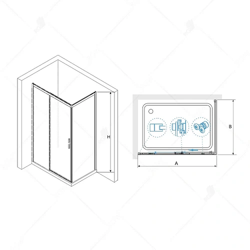 Душевой уголок RGW LE-41 (LE-12 + Z-050-2) 1900x1000 мм 34124109-011 хром Easy Clean Душевой уголок RGW LE-41 (LE-12 + Z-050-2) 1900x1000 мм 34124109-011 хром Easy Clean