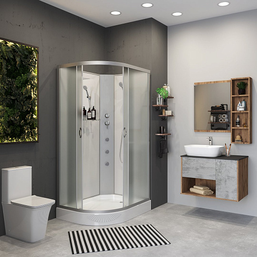 Душевая кабина Niagara Classic NG-3312-14RBKG (1200х800х2000) низкий поддон (13см) стекло матовое 33121423RBKG Душевая кабина Niagara Classic NG-3312-14RBKG (1200х800х2000) низкий поддон (13см) стекло матовое 33121423RBKG