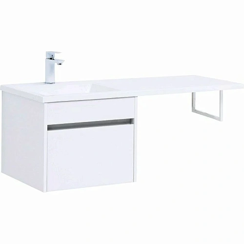 Тумба с раковиной Aquanet Токио 110 L белый (подвесная, 1 ящик) 00239208 Тумба с раковиной Aquanet Токио 110 L белый (подвесная, 1 ящик) 00239208