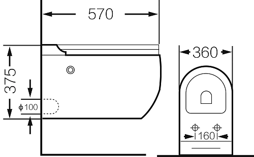 Унитаз подвесной GROSSMAN GR-5502 impuls 570x360x375 белый с тонкой крышкой Унитаз подвесной GROSSMAN GR-5502 impuls 570x360x375 белый с тонкой крышкой
