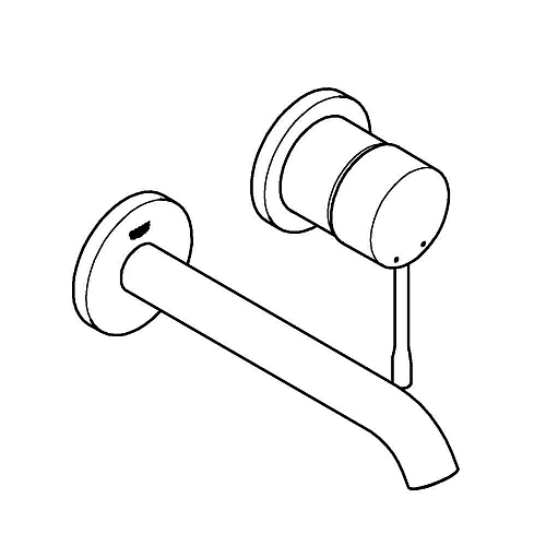 Смеситель для раковины GROHE Essence+ на 2 отверстия (вынос 183 мм), хром (19408001) внешняя часть Смеситель для раковины GROHE Essence+ на 2 отверстия (вынос 183 мм), хром (19408001) внешняя часть