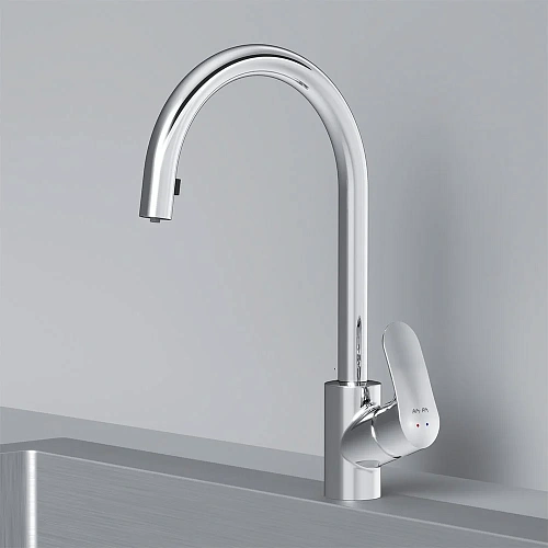 Смеситель для кухни AM.PM Like F8012000 с вытяжным изливом, хром Смеситель для кухни AM.PM Like F8012000 с вытяжным изливом, хром