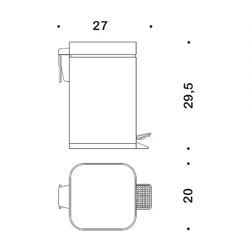 Ведро для мусора Colombo Black&White B9211.CR педаль, 5л, хром Ведро для мусора Colombo Black&White B9211.CR педаль, 5л, хром