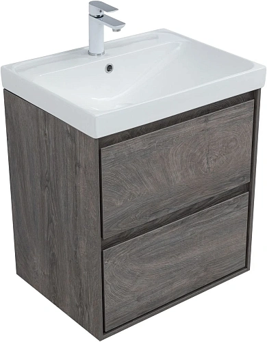 Тумба под раковину Aquanet Милан 60 дуб рошелье 00336372 подвесная Тумба под раковину Aquanet Милан 60 дуб рошелье 00336372 подвесная