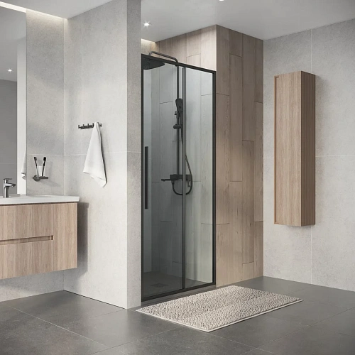 Душевая дверь Niagara Nova NG-34-10AGR (100х195) раздвижная, графит, стекло прозрачное Душевая дверь Niagara Nova NG-34-10AGR (100х195) раздвижная, графит, стекло прозрачное