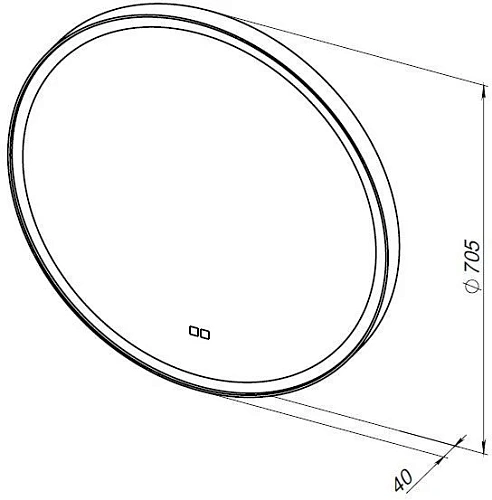 Зеркало Aquanet Тренд 70 черный 00316694 Зеркало Aquanet Тренд 70 черный 00316694