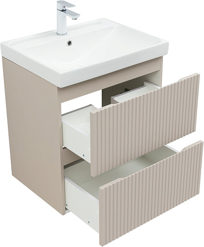 Тумба под раковину Aquanet Джейн Flat 60 00343975 бежевый Тумба под раковину Aquanet Джейн Flat 60 00343975 бежевый