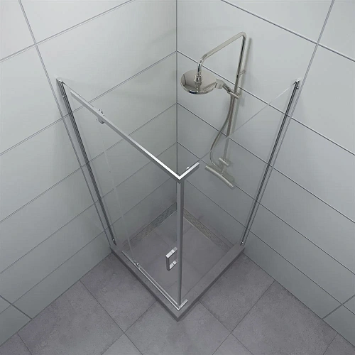 Душевой уголок DIWO Тольятти 90х90 профиль хром глянцевый 571091 Душевой уголок DIWO Тольятти 90х90 профиль хром глянцевый 571091