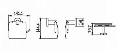 Держатель туалетной бумаги Kaiser Oval KH-2040 Держатель туалетной бумаги Kaiser Oval KH-2040