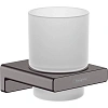 Стакан Hansgrohe AddStoris 41749340, шлифованный черный хром Стакан Hansgrohe AddStoris 41749340, шлифованный черный хром