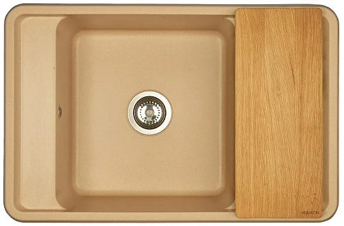 Кухонная мойка Aquaton Беллис 78 1A725032BS260 из литого мрамора, латте Кухонная мойка Aquaton Беллис 78 1A725032BS260 из литого мрамора, латте