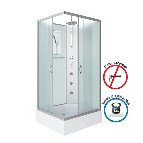 Душевая кабина Niagara Classic NG-33084-14QBKTG (1000х800х2100) средний поддон (26см) стекло матовое 330844QBKTG Душевая кабина Niagara Classic NG-33084-14QBKTG (1000х800х2100) средний поддон (26см) стекло матовое 330844QBKTG