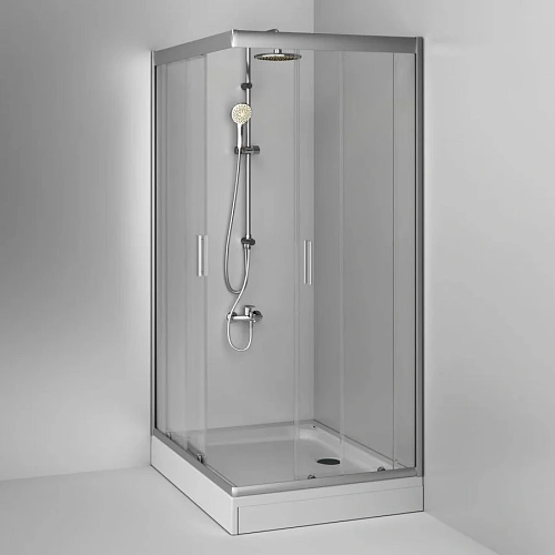 Душевой уголок AM.PM Gem W90G-404-120280-MT Twin Slide 120x80, профиль хром матовый, стекло прозрачное Душевой уголок AM.PM Gem W90G-404-120280-MT Twin Slide 120x80, профиль хром матовый, стекло прозрачное