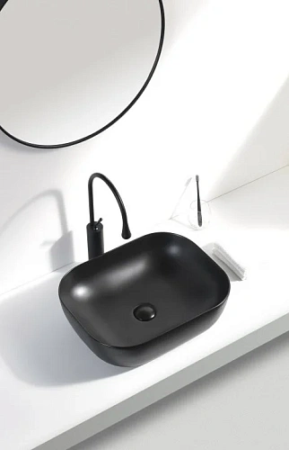Раковина Aquanet Lake-1-MB 39,5 накладная, черная LAKE-1-MB Раковина Aquanet Lake-1-MB 39,5 накладная, черная LAKE-1-MB