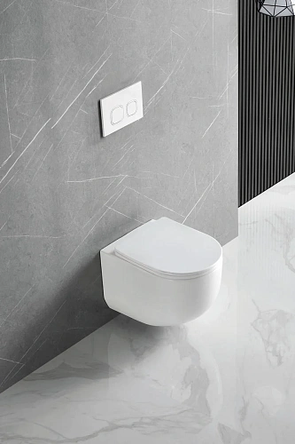 Унитаз подвесной Vincea Globo VT1-52T безободковый, цвет белый, ультратонкое soft-close сиденье Унитаз подвесной Vincea Globo VT1-52T безободковый, цвет белый, ультратонкое soft-close сиденье