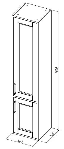 Шкаф-пенал Aquanet Бостон New 35 00306370 белый сатин Шкаф-пенал Aquanet Бостон New 35 00306370 белый сатин