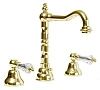 Смеситель для раковины Cezares Diamond (DIAMOND-BLS2-03/24-Sw) золото 24 карат