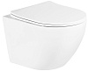 Картинка анонса товара «унитаз подвесной belbagno uno bb3105chr/sc безободковый c сиденьем»