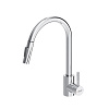 Картинка анонса товара «смеситель для кухни dorff logic d3007500 с вытягивающимся изливом, хром»
