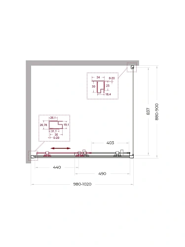 Душевой уголок BelBagno UNO-195-AH-1-100/90-P-Cr 100x90 см, профиль хром, стекло рифленое Душевой уголок BelBagno UNO-195-AH-1-100/90-P-Cr 100x90 см, профиль хром, стекло рифленое