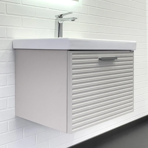 Тумба с раковиной Comforty Касабланка-60 00-00019249 серый шелк раковина Moduo 60 Тумба с раковиной Comforty Касабланка-60 00-00019249 серый шелк раковина Moduo 60