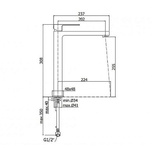 Смеситель для раковины Paffoni Elle EL081NO Смеситель для раковины Paffoni Elle EL081NO