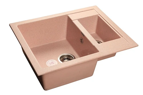 Кухонная мойка GranFest Quadro Q-610 K св-роз светло-розовый Кухонная мойка GranFest Quadro Q-610 K св-роз светло-розовый