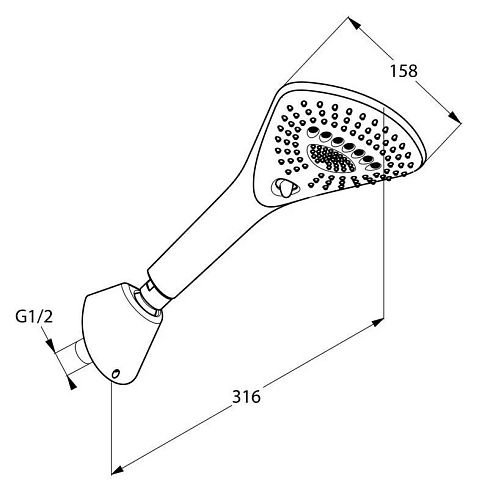 Верхний душ Kludi Fizz 6758005-00 Верхний душ Kludi Fizz 6758005-00