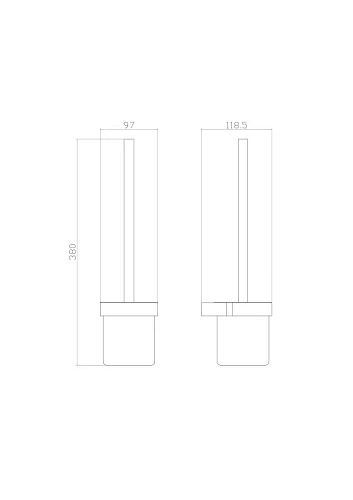 Ершик для унитаза Wonzon & Woghand черный (WW-7729) Ершик для унитаза Wonzon & Woghand черный (WW-7729)