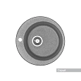 Кухонная мойка Aquaton Иверия 1A711032IV230 из литого мрамора, круглая, серая Кухонная мойка Aquaton Иверия 1A711032IV230 из литого мрамора, круглая, серая