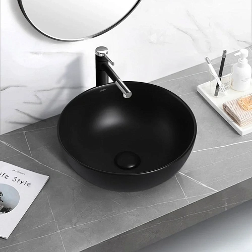 Раковина ABBER Bequem AC2105MB накладная, черная матовая Раковина ABBER Bequem AC2105MB накладная, черная матовая